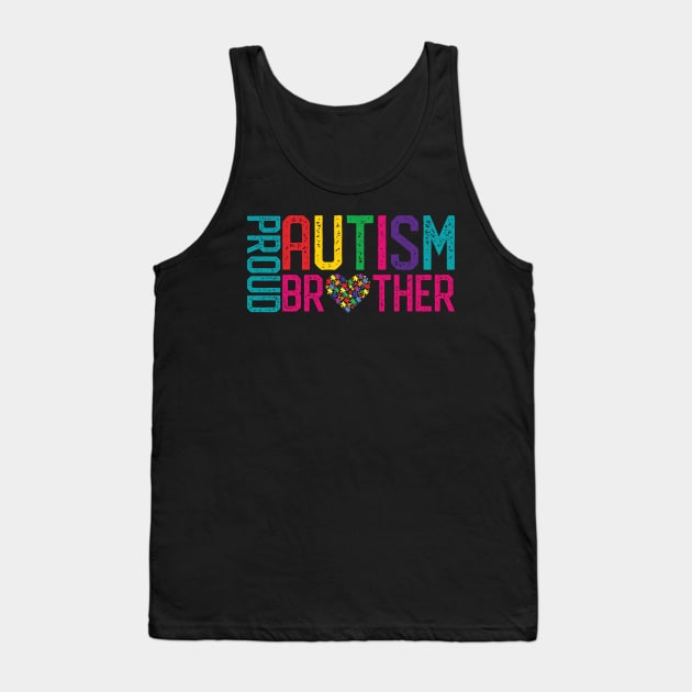 Proud Autism Brother Autism Awareness Tank Top by mrsmitful01